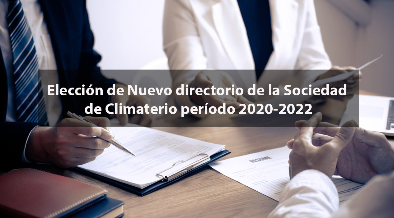 Elección de Nuevo directorio de la Sociedad de Climaterio período 2020-2022
